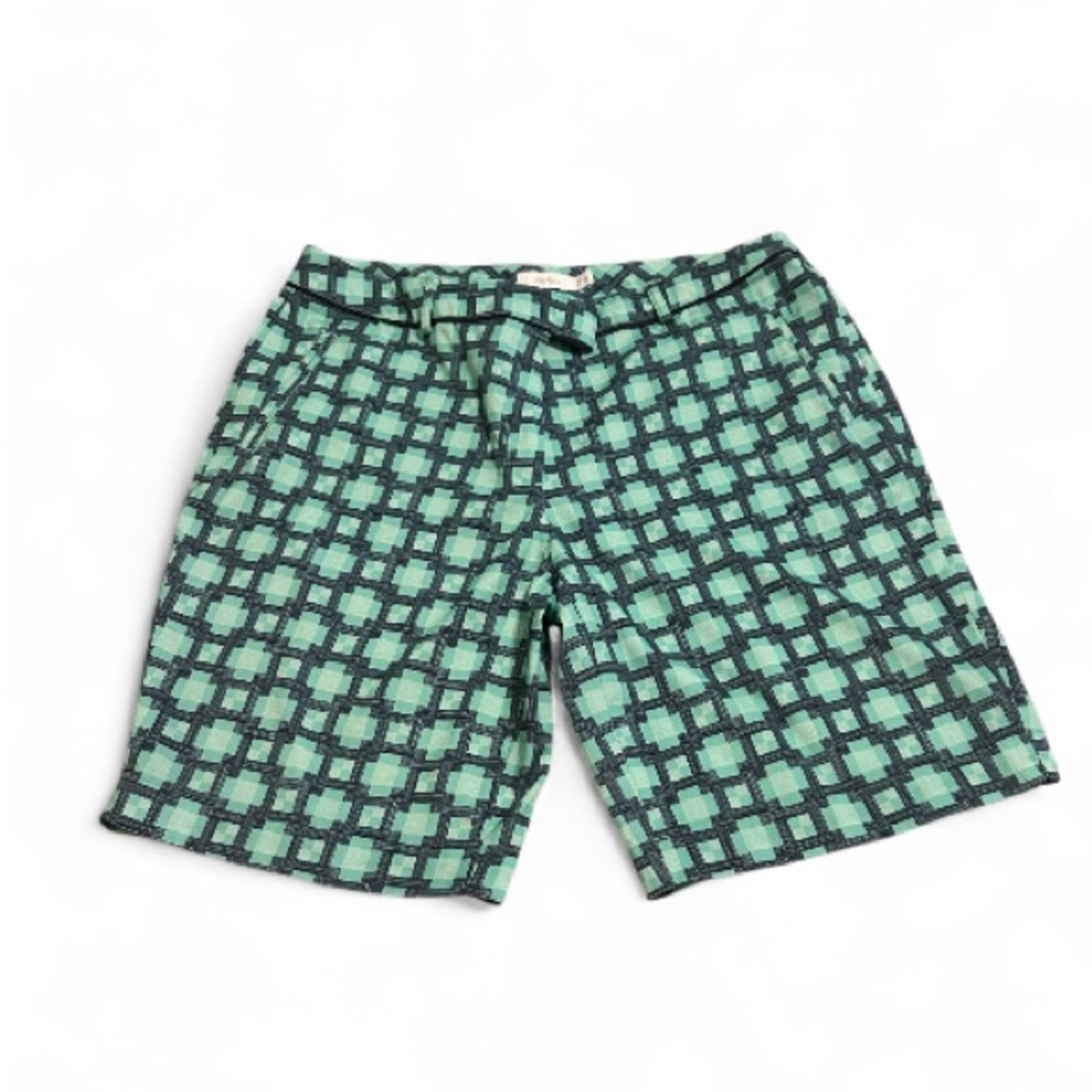 Lady Hagen Golf Shorts Geometric Print Flat Front